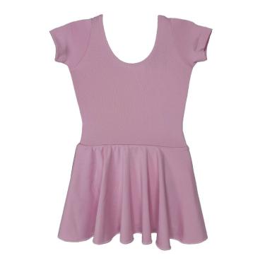 Imagem de Collant Ballet Vya Fit Meia Manga com Saia Infantil