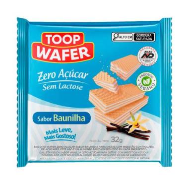 Imagem de Biscoito Toop Wafer Zero Açúcar Sabor Baunilha 32g