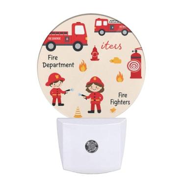 Imagem de Uanvaha Luz Noturna De Bombeiro, Alarme Incêndio, Luzes Segurança Para Caminhão, Plug-In Na Parede, 0,5 W, Led, Liga/Desliga Automático Corredor, Escada, Cozinha, Quarto