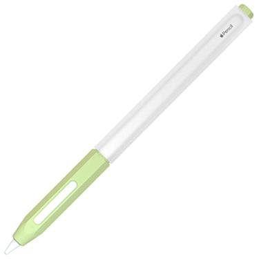 Imagem de Capa protetora de silicone macio para Apple Pencil 2ª geração – capa aderente, compatível com iPad Pro 11 e 12,9 polegadas, transparente e verde