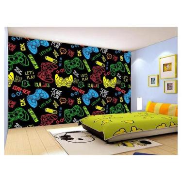 Imagem de Papel De Parede 3D Infantil Controle Game Jogo 3,5M Azs281 - Você Deco