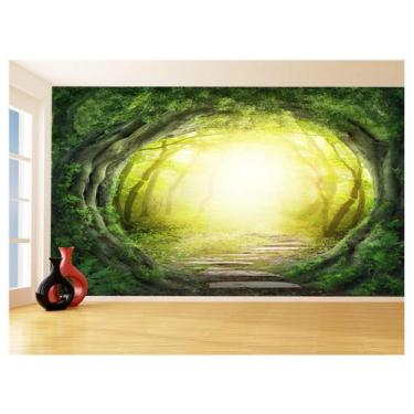 Imagem de Papel De Parede Floresta Tropical Caminho Luz 3,5M Xna233 - Você Decor