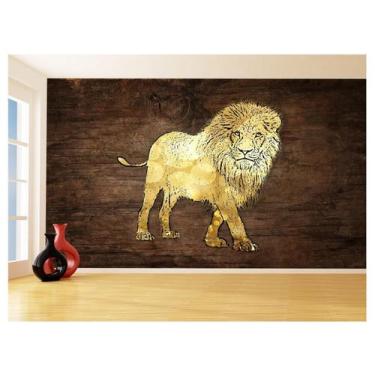 Imagem de Papel De Parede Animais Pop Art Leão Rei Selva 3,5M Pxa54 - Você Decor