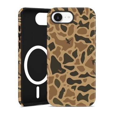 Imagem de Jusy Capa de telefone compatível com MagSafe Camon Pattern para iPhone 16e, capa de iPhone com design de camuflagem com carregamento sem fio (fosco) - camuflagem