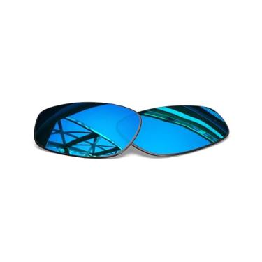 Imagem de SmartVLT Lentes de substituição polarizadas revestidas com AR azul gelo para óculos de sol Oakley Monster Dog
