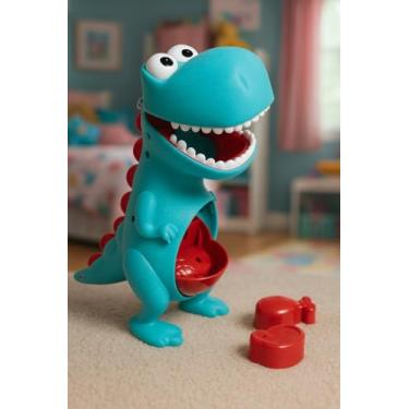 Imagem de Dinossauro Comilão Brinquedo Infantil, Design Divertido com Olhos Grandes, Brinquedo Educativo para Crianças