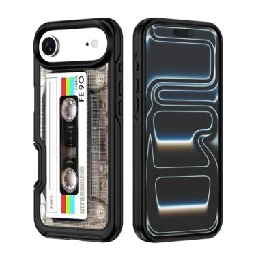 Imagem de XWMHHP Capa magnética para iPhone 17 Air compatível com Magsafe para homens e meninos, capa magnética resistente à prova de choque de 3 camadas - fita cassete retrô