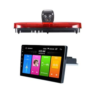 Imagem de Rádio veicular HD de 23 cm, navegação GPS, carplay/rádio de carro Android, substituição para Ford Transit Connect Tourneo PJ2 Van V408 Kasten MPV 1.5 TDCi 2013-2024 (com câmera de luz de freio)