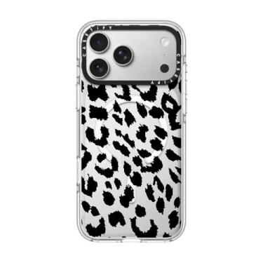 Imagem de CASETiFY Capa transparente para iPhone 17 Pro Max [não amarela/Magsafe/2 m. Proteção contra quedas de grau militar 3X] - Lacie Leopard - Transparente
