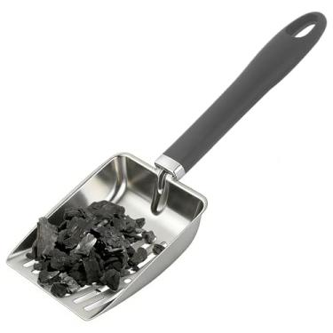 Imagem de Peneira de Cinzas para Lareira - 32.5 Centímetros Resistente ao Calor Pá para Carvão - Pá De Aço Inoxidável Com Furos Para Cinzas - Para Churrasco Fogueira Grelhador A Carvão Jardim E Acampamento