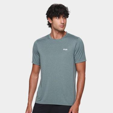 Imagem de Camiseta Fila Sport Melange II Masculina, Verde escuro, M