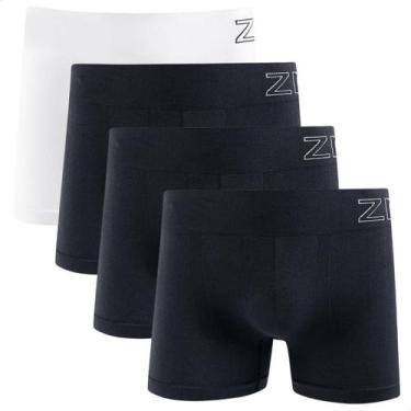 Imagem de Kit 4 Cueca Boxer Masculina Zee rucci Microfibra Poliamida Original, 1