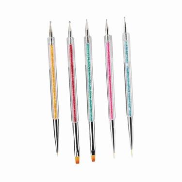 Imagem de Yinhing Conjunto de Caneta Pincel para Arte Em Unhas, 5 Peças de Ferramenta de Manicure para Desenho, Decoração de Pintura, Com Material Plástico para Uso Profissional e Doméstico