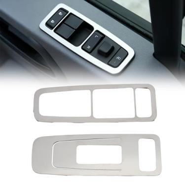 Imagem de Alpha Rider Acabamento de janela elétrica para modelos Kenworth T680 e T880 - Inclui acabamentos laterais do passageiro e do motorista (aço inoxidável)