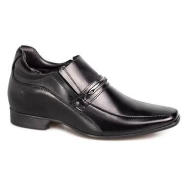 Imagem de Sapato Social Preto Casual Rafarillo Vegas Alth Com Salto 7cm Aumenta 