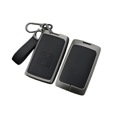 Imagem de Capa Protetora De Couro De Liga De Zinco Para Chave De Carro Compatível Com Dacia Logan Sandero Duster Lodgy Spring Jogger Acessórios Para Automóveis(B-black ring)