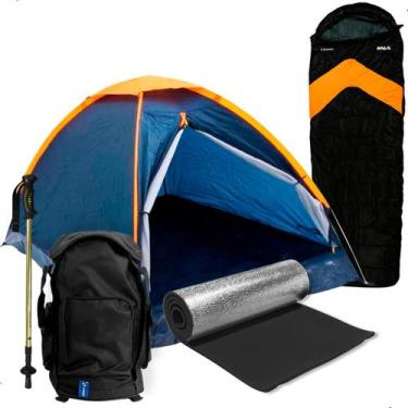 Imagem de Barraca 2p Bastão Mochila Isolate Saco Dormir - kit Legendarios - Kala