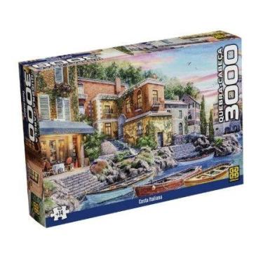 Imagem de Quebra-Cabeça - 3000 Peças - Costa Italiana - 4866 - Grow