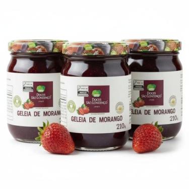 Imagem de Kit c/ 3und Geleia de Morango Tradicional São Lourenço 210g