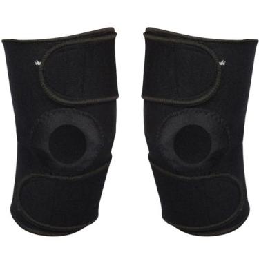 Imagem de Kit 2 joelheiras neoprene ajústavel estabilizadora alívio de dores - S