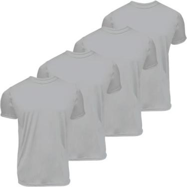 Imagem de Kit 4 camisas manga curta gola redonda Dryfit UV Plus Size - EX311, Br
