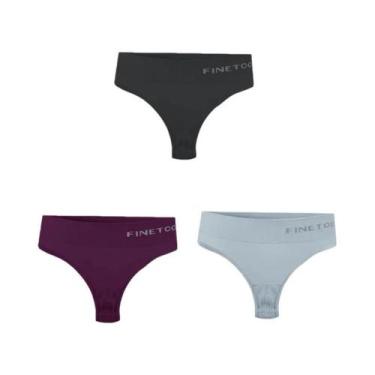 Imagem de Conjunto De 3 Calcinhas Sem Costura De Cintura Alta Tamanho Grande Par