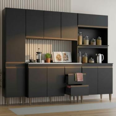 Imagem de Armário de Cozinha Modulada Compacta 4 peças 2,40m Essenza Móvel na Ca