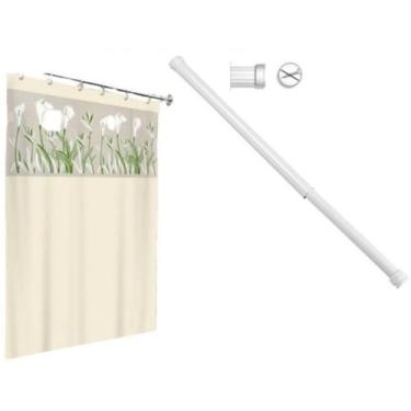 Imagem de Kit Suporte para Banheiro 60 x 90cm + Cortina Copo de Leite - Vida Pra