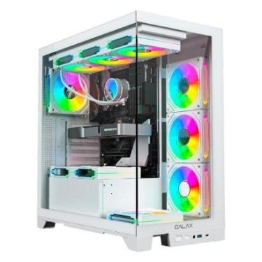 Imagem de Gabinete Galax Alpha White, Mid Tower, ATX, Frontal de Vidro, Sem FANs, Branco - GLX-ALPHAW-2070-Unissex
