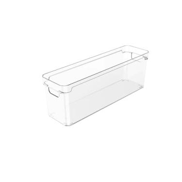 Imagem de Ou, Oc500Nt, Organizador de Armário Retangular 37 X 10 X 13 Cm Caixa Organizadora Transparente com Alças Clear Ou