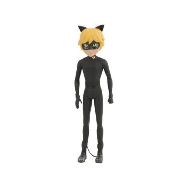 Imagem de Boneco Cat Noir Com Bastão Original Infantil Miraculos Desenho Ladybug