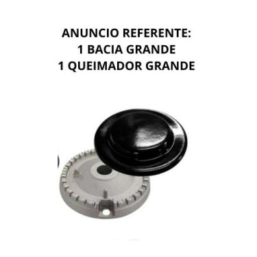 Imagem de Kit 1 Espalhador E Bacia Fogão Brastemp Ative - (INDIVIDUAL) - BOCA E 