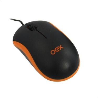 Imagem de Mini Mouse Com Fio Oex 1000 Dpi Laranja