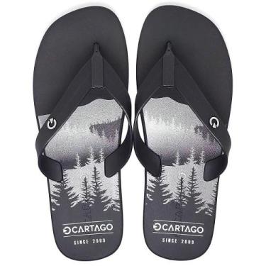 Imagem de Chinelo Masculino Cartago Atlanta 11840 Slide Gáspea Macio, 39, Preto