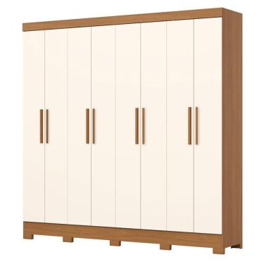 Imagem de Guarda Roupa Casal 8 Portas 4 Gavetas Prime B51 Cinamomo Off White - Henn - Briz