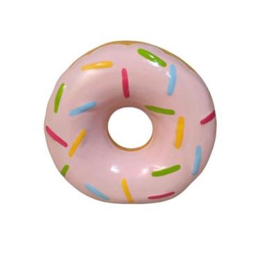 Imagem de Cofre Cofrinho Donuts Pequeno Decorativo - Rosa Ceramica - Decore Casa