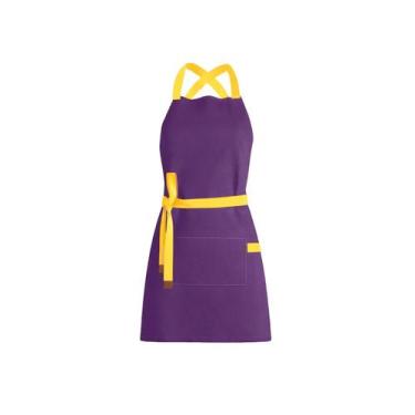 Imagem de Avental Roxo Alça Cruzada Amarelo Açai Sorveteria Doceria - casa cha