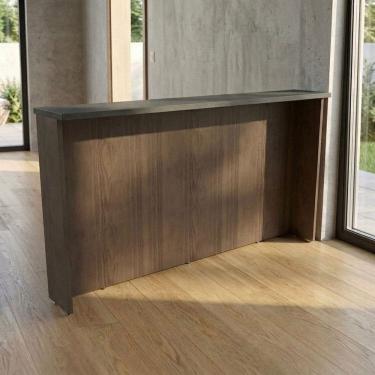Imagem de Bancada Ilha 200cm para Cozinha Lisboa Avelã/ Grafito