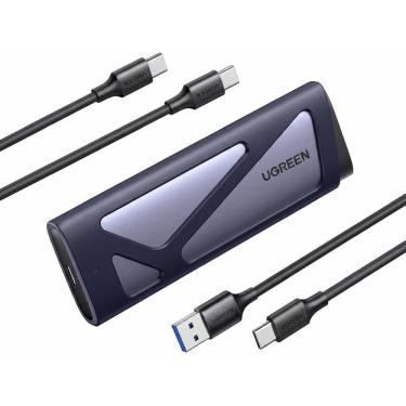 Imagem de Case para SSD M.2 NVMe ou SATA - USB-C - 10 Gbps - Prata - Ugreen CM767