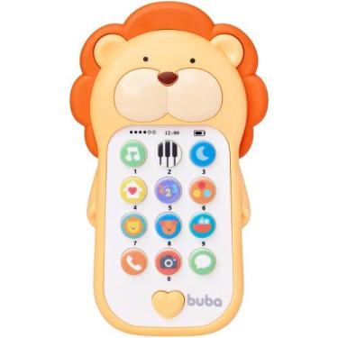 Imagem de Brinquedo Educativo Buba Phone Bilingue Zoo Leão Amarelo, Amarelo, Úni