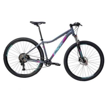 Imagem de Bicicleta Aro 29 Oggi Float 5.0 ESSA 8v - Grafite/Rosa/Azul, Tamanho 1