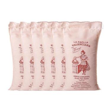 Imagem de Kit 6X: Arroz Senia Espanhol para Paella Rey de Arroces 1kg