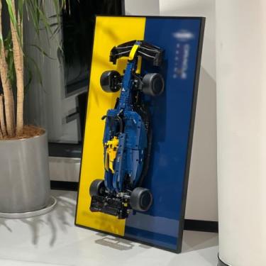 Imagem de iLuane Display Wallboard for LEGO Technic Racing RB20 42206 Race Car Model Kit, Adult Collectibles Wall Mount, Home or Office Décor, Two-Tone (No Car Included)