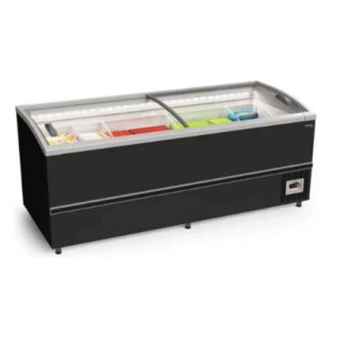 Imagem de Expositor Ilha 2100 Preto/Branco Cfg Nacional Frio - REFRIMATE, 220V