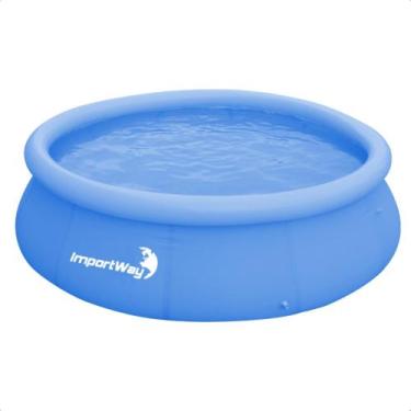 Imagem de Piscina Borda Inflável 1.000 Litros PVC 1,68m x 51cm Cor Azul c/ Kit R