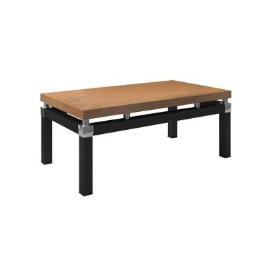 Imagem de Mesa de Centro Retangular Malva Marrom Médio e Preta