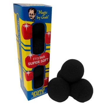 Imagem de 4 Bolas de Espuma Goshman Super Soft 1,5 InchR+ Preto