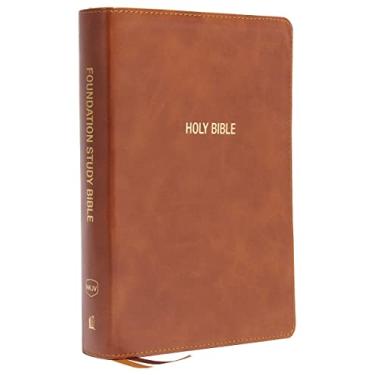 Imagem de Nkjv, Foundation Study Bible, Large Print, Leathersoft, Brown, Red Letter, Comfort Print: Holy Bible, New King James Version