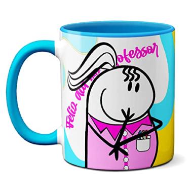 Imagem de Caneca Flork Meme Feliz Dia Dos Professores Profeee Presente (Azul)