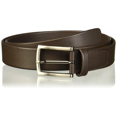 Imagem de Perry Ellis Cinto tubular de couro masculino, Chocolate, 36